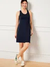 Talbots Performance Interlock Strappy Tennis Dress - Blue - Xl  In Blue