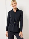 Talbots Airknit Stretch Half-zip Pullover Sweater - Indigo - 2x  In Indigo