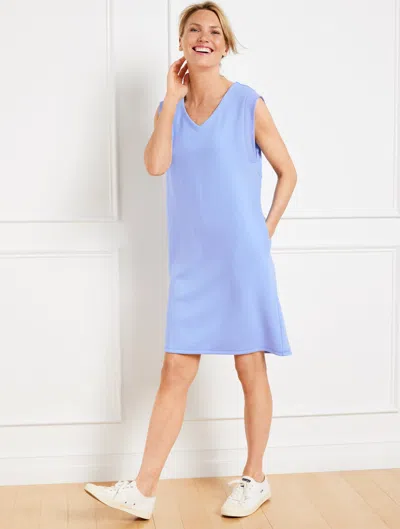 Talbots Petite - Airknit Stretch Sleeveless Dress - Peri Blue - Large