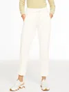 Talbots Petite - Airknit Stretch Tapered Leg Pants - Ivory - Large  In White