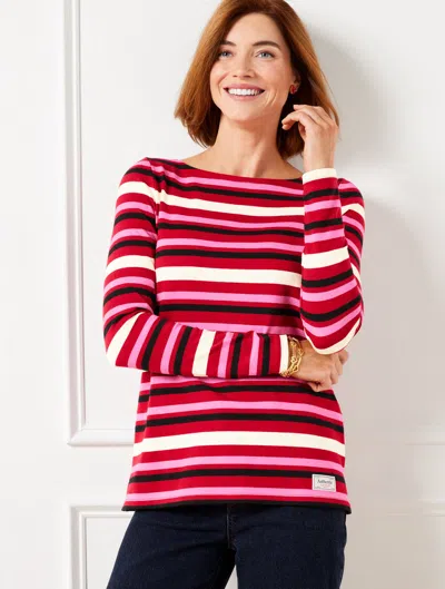 Talbots Plus Petite - Authentic  T-shirt - Graham Stripe - Red - 3x - 100% Cotton