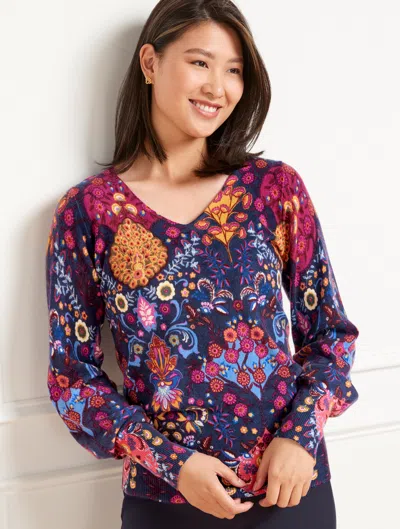 Talbots Balloon Sleeve Cashmere Sweater - Ink - 3x