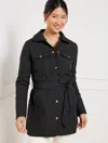 Talbots Plus Size - Belted Quilted Shirt Jacket - Black - 3x