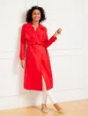 Talbots Petite - Belted Trench Coat - Red Pepper - Large  In Red Pepper