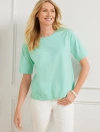 Talbots Petite - Boxy Crewneck T-shirt - Seafoam Green - Large