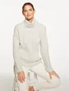 Talbots Petite - Boxy Turtleneck Sweater - Grey Sky Heather - Xl  In White