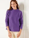 Talbots Button Back Funnel Neck Pullover Sweater - Purple Majesty - 3x  In Purple Majesty