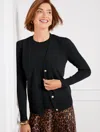 Talbots Petite - Cashmere V-neck Cardigan Sweater - Black - Xl