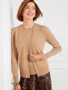 Talbots Petite - Cashmere V-neck Cardigan Sweater - Toasted Coconut - Large  In Toasted Coconut
