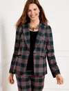 Talbots Petite - Celebrate Plaid Blazer - Black - 16  In Black