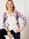 Talbots Charming Cardigan Sweater - Shadow Paisley - Ivory - 3x  In Ivory
