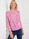 Talbots Petite - Chevron Stitch Sweater - Space Dye - Lilac Frost - Large  In Lilac Frost