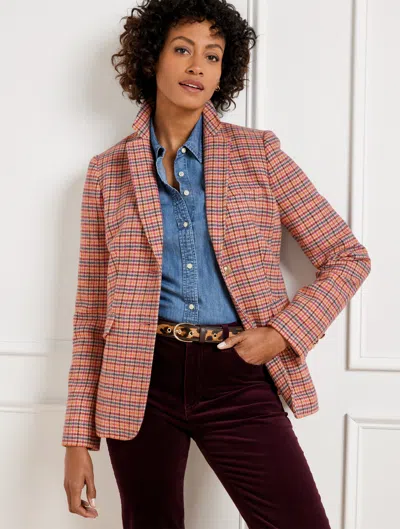 Talbots Classic Shetland Blazer - Apple Plaid - Natural - 20