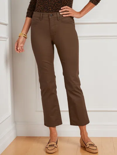 Talbots Petite - Coated Demi Boot Crop Ankle Jeans - Dark Walnut - 14