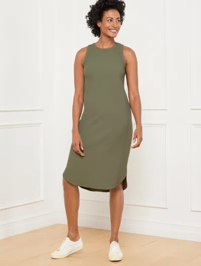 Talbots Petite - Contour Stretch Rib Tank Top Dress - Sagebrush - Large