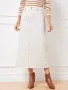 Talbots Petite - Denim Midi Skirt - Light Ecru - 10  In Light Ecru