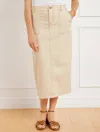 Talbots Petite - Denim Midi Skirt - Natural - 14