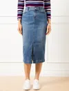 Talbots Petite - Denim Midi Skirt - Tidal Wash - 14  In Tidal Wash