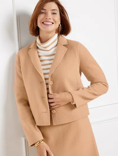 Talbots Petite - Double Face Wool Blend Crop Jacket - Toasted Coconut - 12
