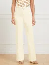 Talbots Petite - Flare Leg Belted Twill Pants - Ivory - 14