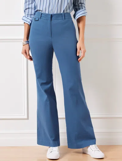 Talbots Petite - Flare Leg Twill Pants - Navy Blue Dusk - 16