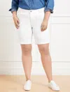 Talbots Plus Petite - Girlfriend White Denim Shorts - 16  In White