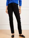 Talbots Petite - High-waist Straight-leg Jeans - Black - 12  In Black