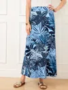 Talbots Plus Size - Jersey Maxi Skirt - Watercolor Botanical - Ink/lakeside Blue - 2x  In Ink,lakeside Blue