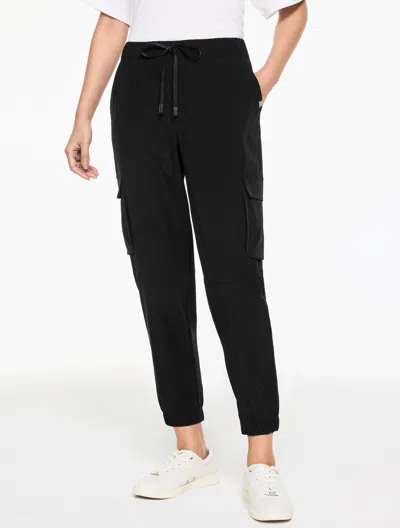Talbots Petite - Journey Ripstop Eyelet Cargo Pants - Black - Small