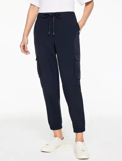 Talbots Petite - Journey Ripstop Eyelet Cargo Pants - Blue - Xl