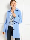 Talbots Plus Size - Knit A-line Coat - Vista Blue - 2x  In Vista Blue