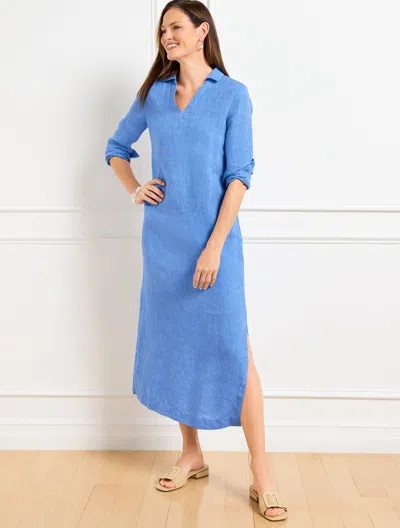 Talbots Petite - Linen Kaftan Shirtdress - Majesty/white - Xl