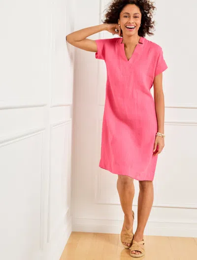Talbots Petite - Linen Shift Dress - Camellia Rose - Xl