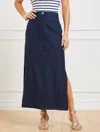 Talbots Petite - Linen Trouser Skirt - Blue - 6  In Blue