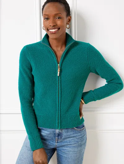Talbots Petite - Loop Stitch Cardigan Sweater - Spruced Up - Medium