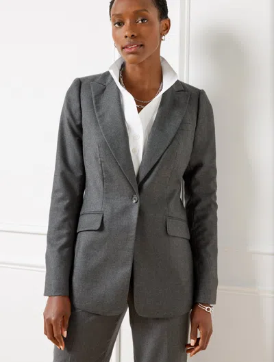 Talbots Petite - Luxe Italian Flannel Blazer - Dark Grey - 16