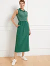 Talbots Misses - Mixed Media Polo Dress - Heritage Green - Xl  In Heritage Green