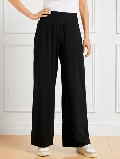 Talbots Petite - Out & About Wide Leg Pants - Black - Xl