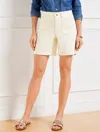 Talbots Petite - Patch Pocket Denim Shorts - Light Ecru - 8  In Light Ecru