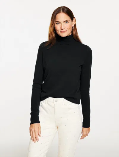 Talbots Petite - Perfect Cashmere Turtleneck - Black - Xl