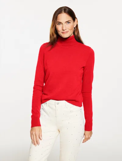 Talbots Petite - Perfect Cashmere Turtleneck - Red - Medium