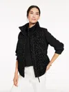Talbots Petite - Puffer Vest - Cheetah - Black - Xl  In Black