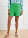 Talbots Petite - Pull-on Gauze Shorts - Vineyard Green - Xl - 100% Cotton