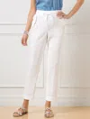 Talbots Petite - Pull-on Washed Linen Jogger Pants - White - Small