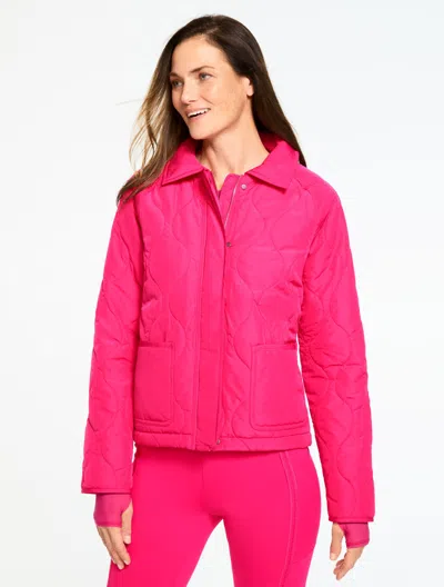 Talbots Petite - Quilted Barn Jacket - Pink Peacock - Xl