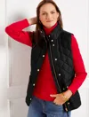 Talbots Quilted Puffer Vest - Solid - Black - X  In Black