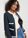 Talbots Plus Size - Quilted Lady Jacket - Blue - 3x  In Blue