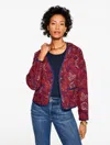 Talbots Petite - Radiant Bouclã© Jacket - Port Wine - Xl  In Red