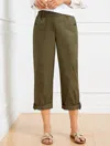 Talbots Relaxed Crop Pants - Burnt Olive - Medium - 100% Cotton