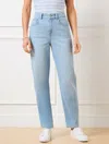 Talbots Petite - Relaxed Tapered Barrel Leg Jeans - Carlina Wash - 10  In Carlina Wash